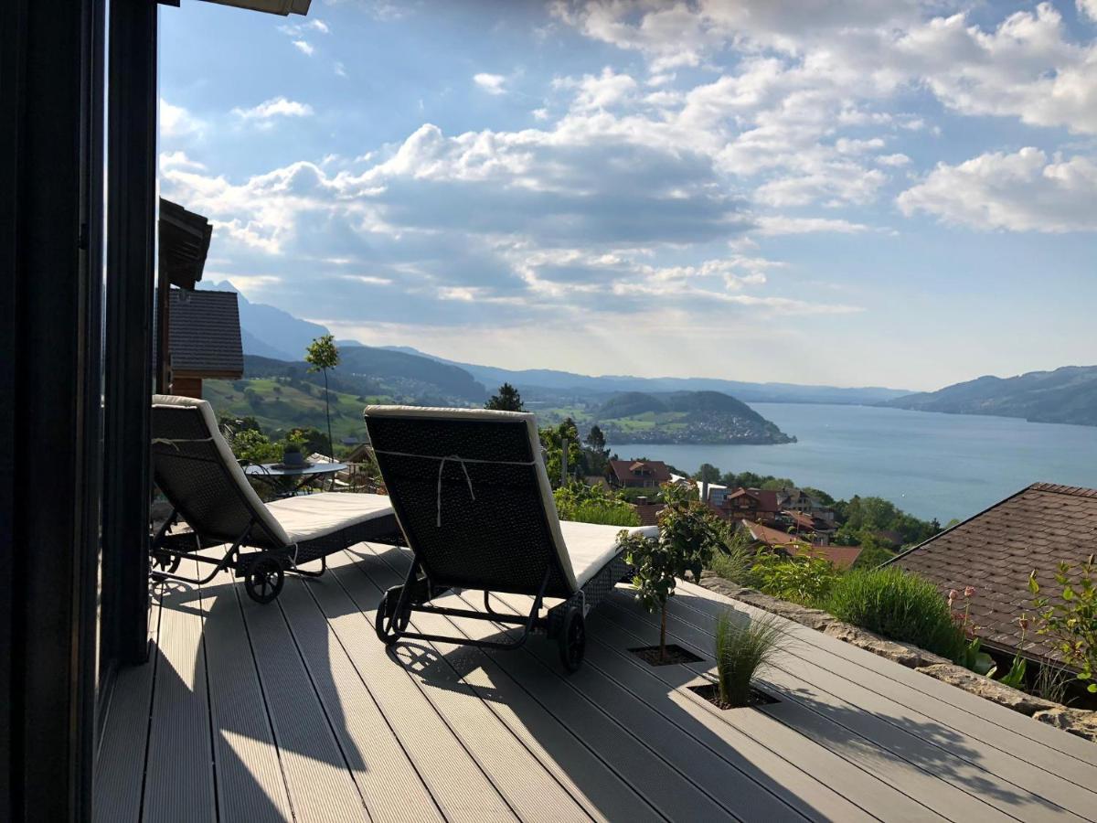 Moderne Unterkunft Mit Panoramablick Auf Thunersee Krattigen Екстер'єр фото